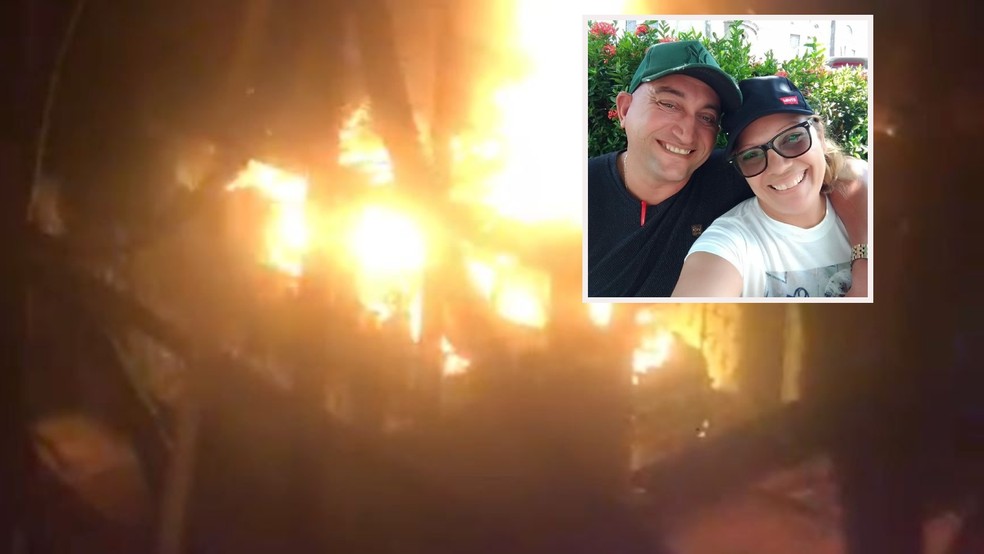 Incêndio em casa mata casal na cidade de Aracoiaba. — Foto: Reprodução