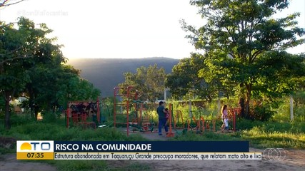 Moradores reclamam de estrutura abandonada, mato alto e lixo na capital