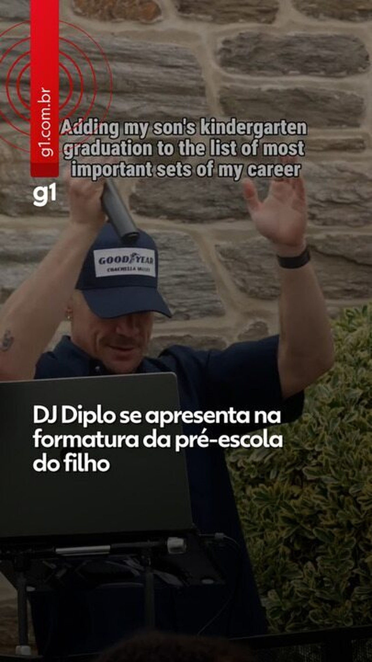 Diplo toca na formatura da pré-escola do filho: 'Um dos shows mais importantes da minha vida'; VÍDEO
