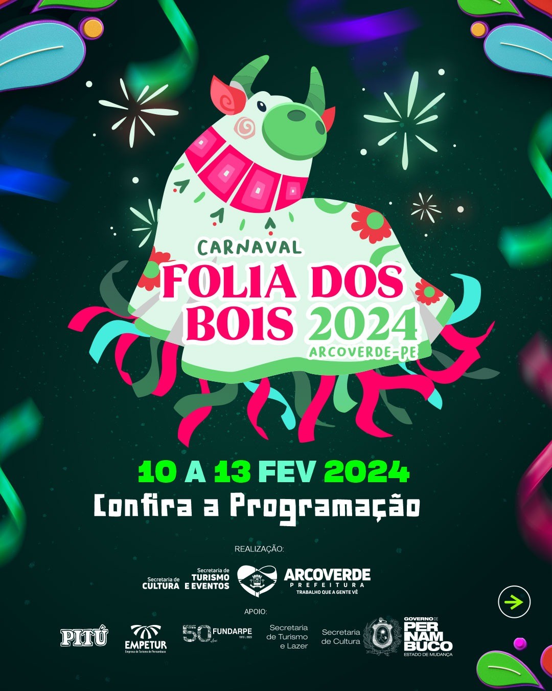 Arcoverde divulga programação do Carnaval Folia dos Bois 2024