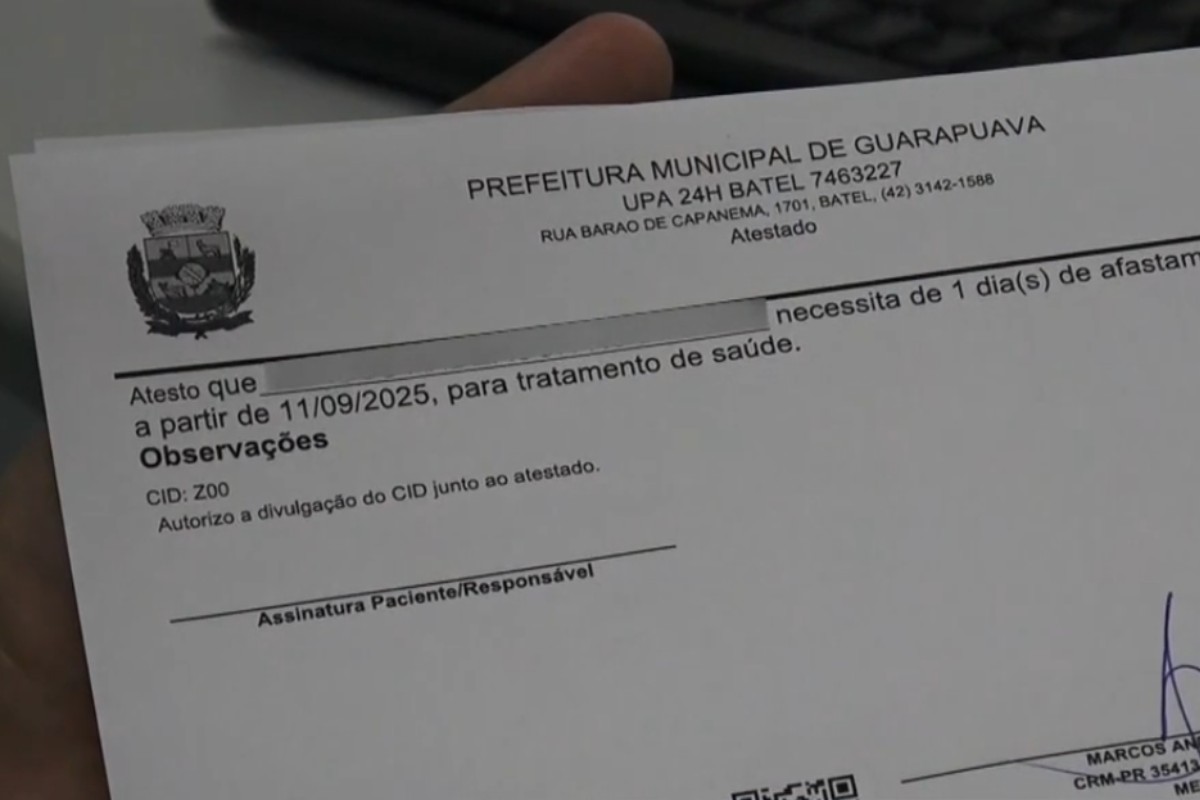 Médico recebe ligação de comerciante e descobre que nome dele está sendo usado em atestados falsos, no Paraná
