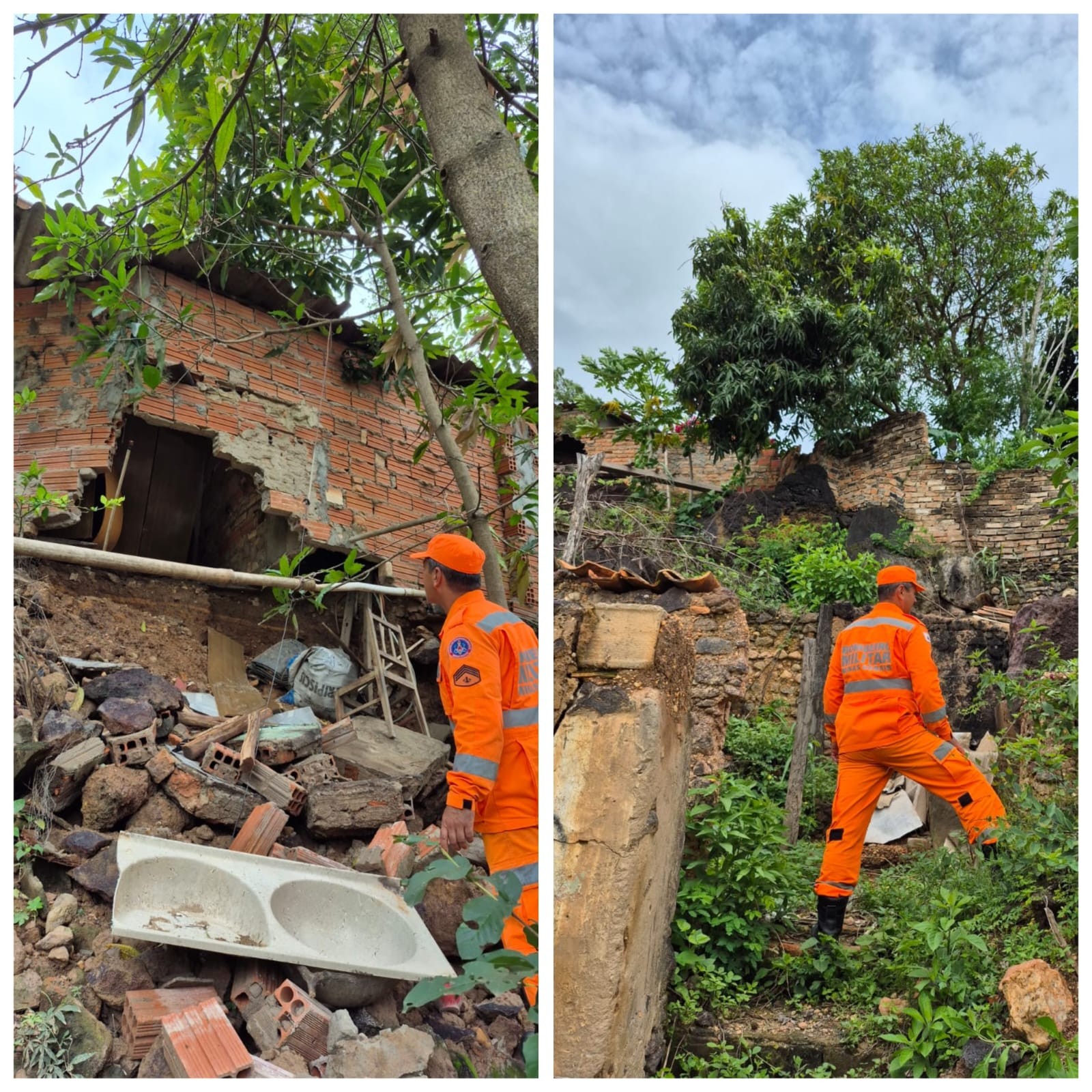 Quatro casas são interditadas após vistoria em área de risco em Rio Pardo de Minas