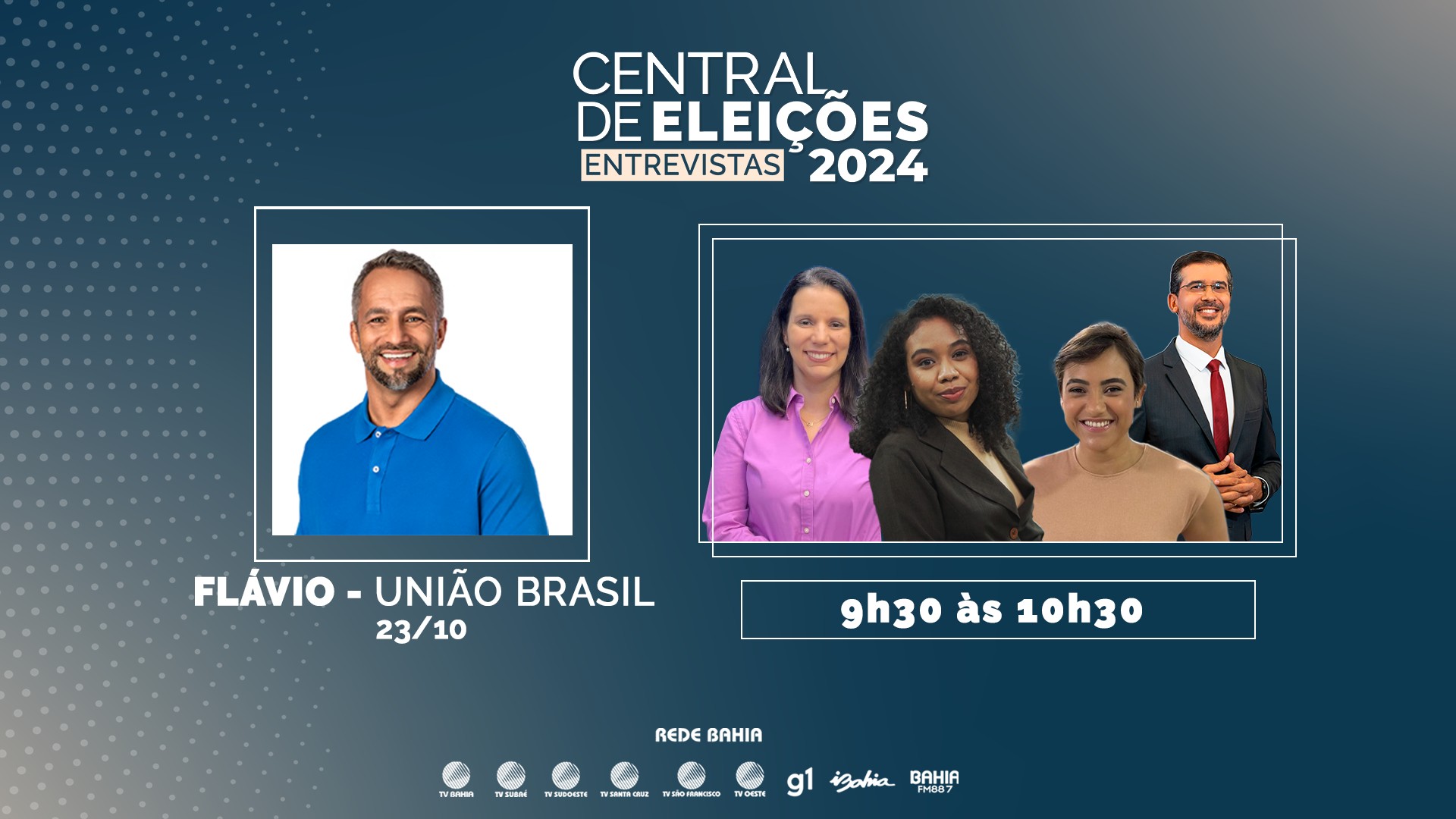 Eleições em Camaçari: Flávio (União Brasil) é entrevistado na Central de Eleições da Rede Bahia