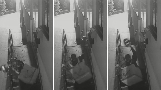 VÍDEO: Entregador quebra aparelho de reconhecimento facial de prédio após morador demorar para buscar pedido, diz síndico - Foto: (Arquivo Pessoal/Edemm Shalon)