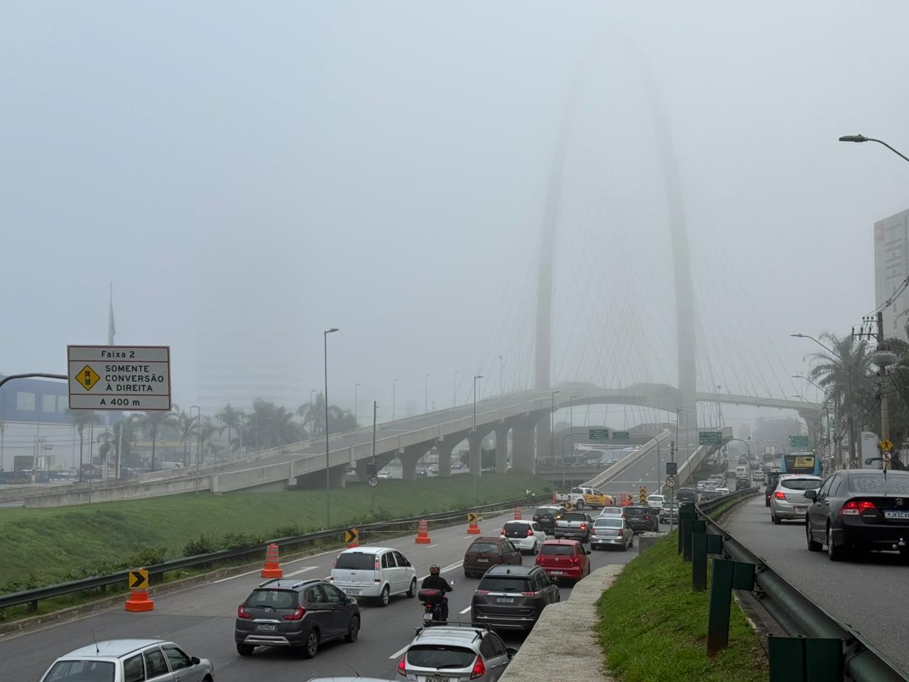 Ponte estaiada é totalmente interditada para manutenção em São José dos Campos; bloqueio deve durar 10 dias
