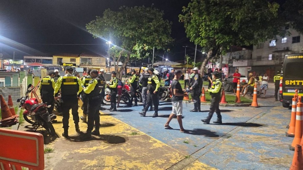 Operação 'rolezinho' apreende mais de 29 motocicletas por infrações de trânsito, em São Luís — Foto: Divulgação/ MPMA