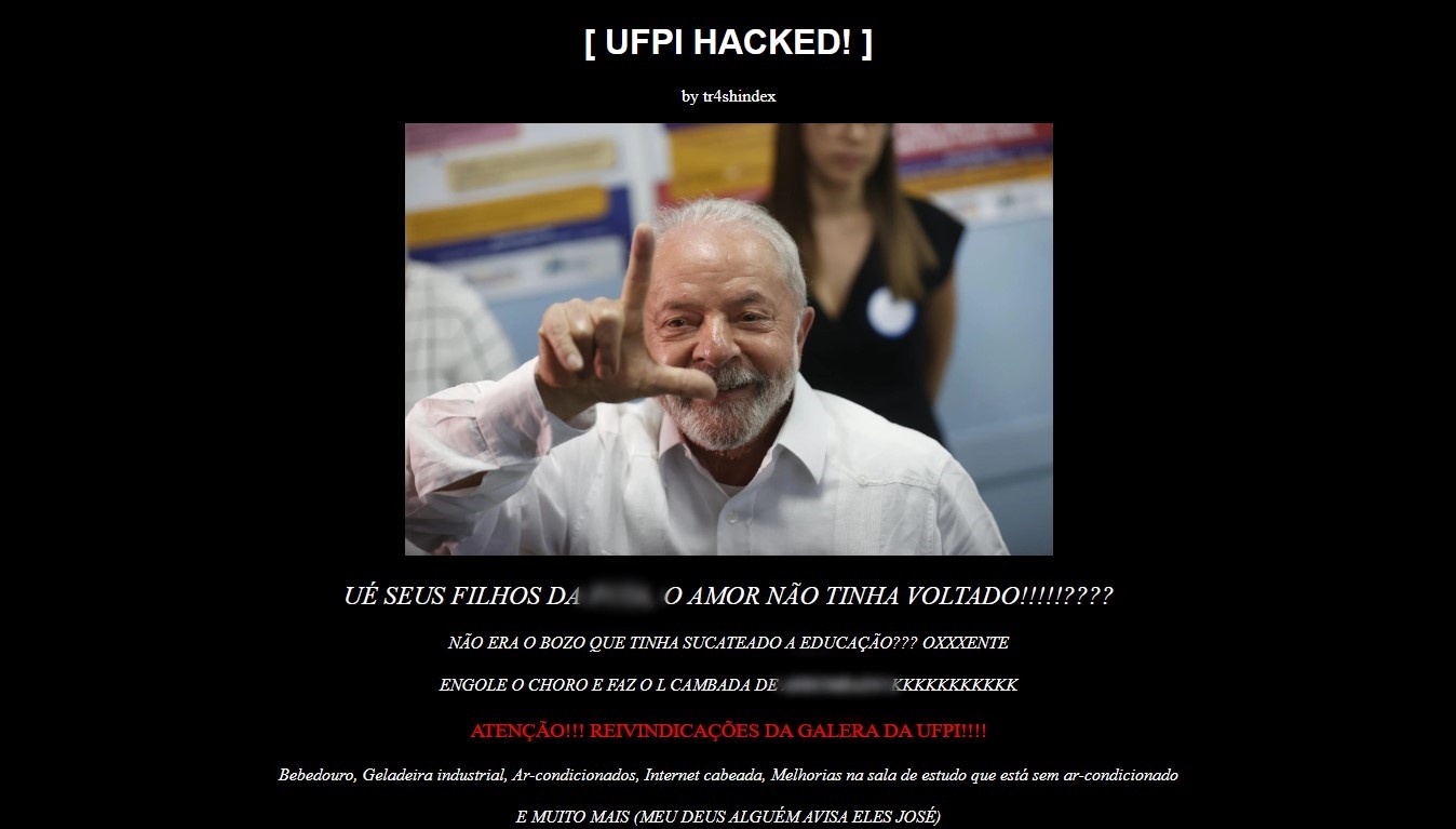 Site oficial da UFPI sofre invasão após ocupação da reitoria por estudantes