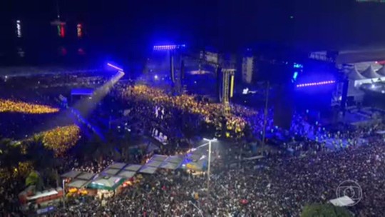 Fãs chegaram cedo para show da Madonna na praia de Copacabana - Programa: Jornal Nacional 