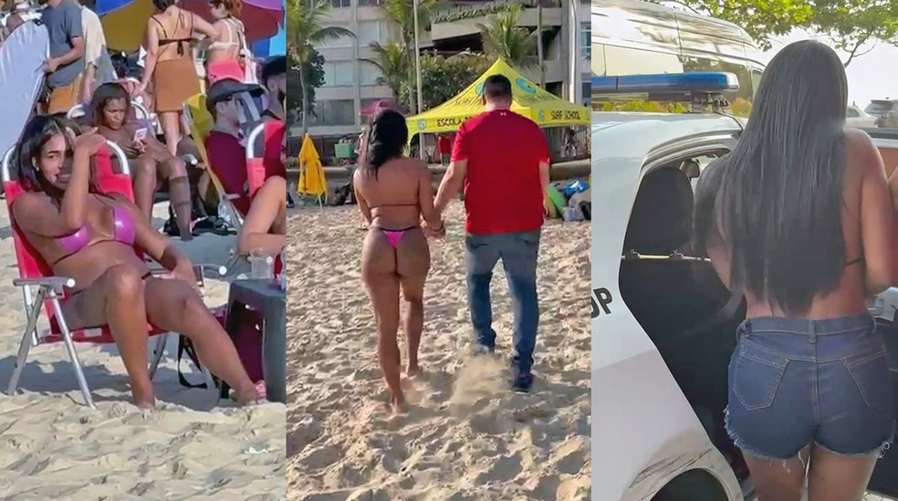 Larissa Medeiros da Silva, de 24 anos, foi presa por agentes da 12&ordf; DP (Copacabana) quando pegava sol na Praia do Arpoador &mdash; Foto: Reprodu&ccedil;&atilde;o/TV Globo