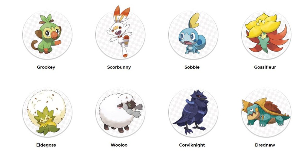 Pokémon da 8ª Geração - Galar