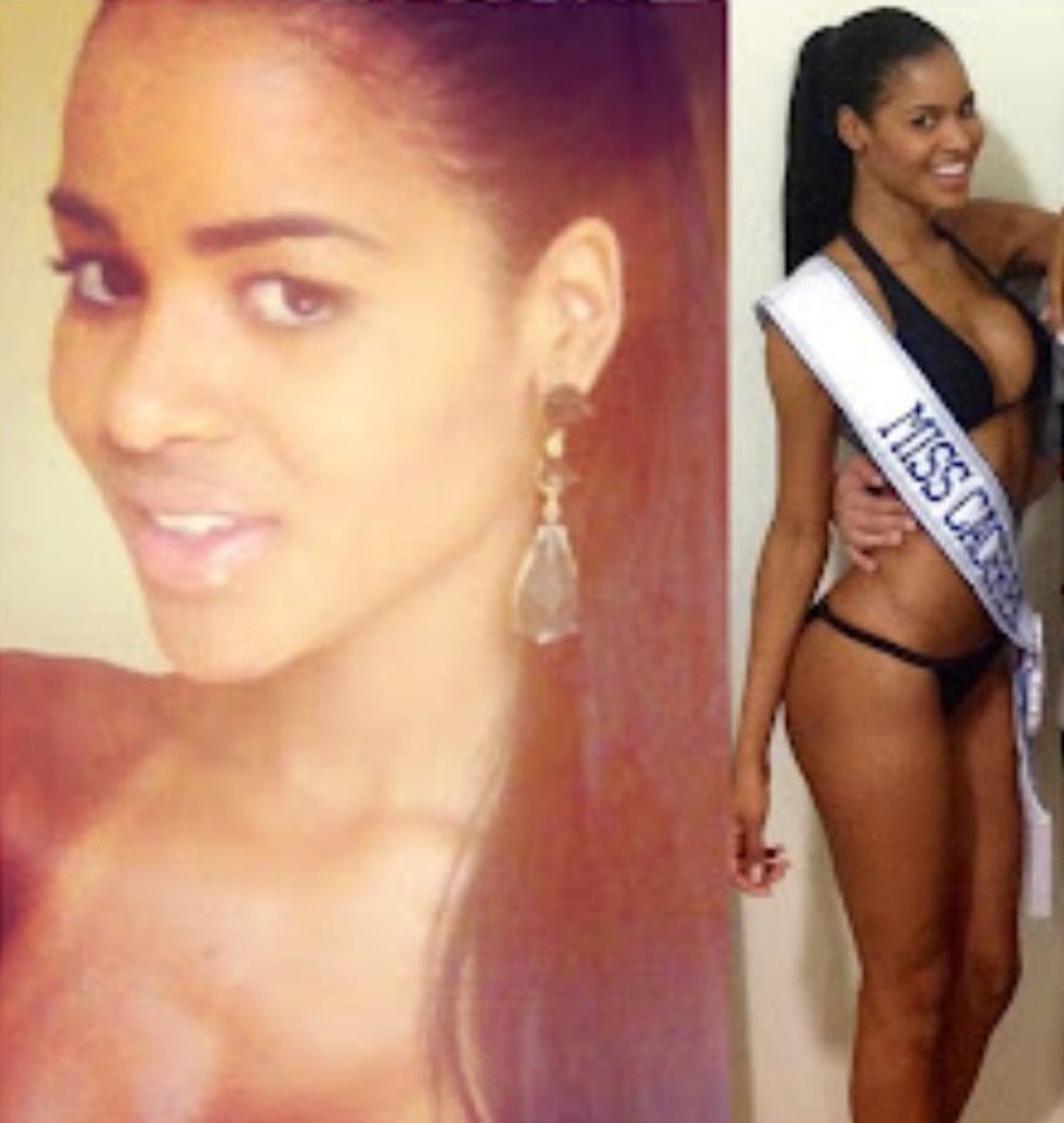 Raika Coutinho durante o concurso Miss Cceres  Foto: divulgao
