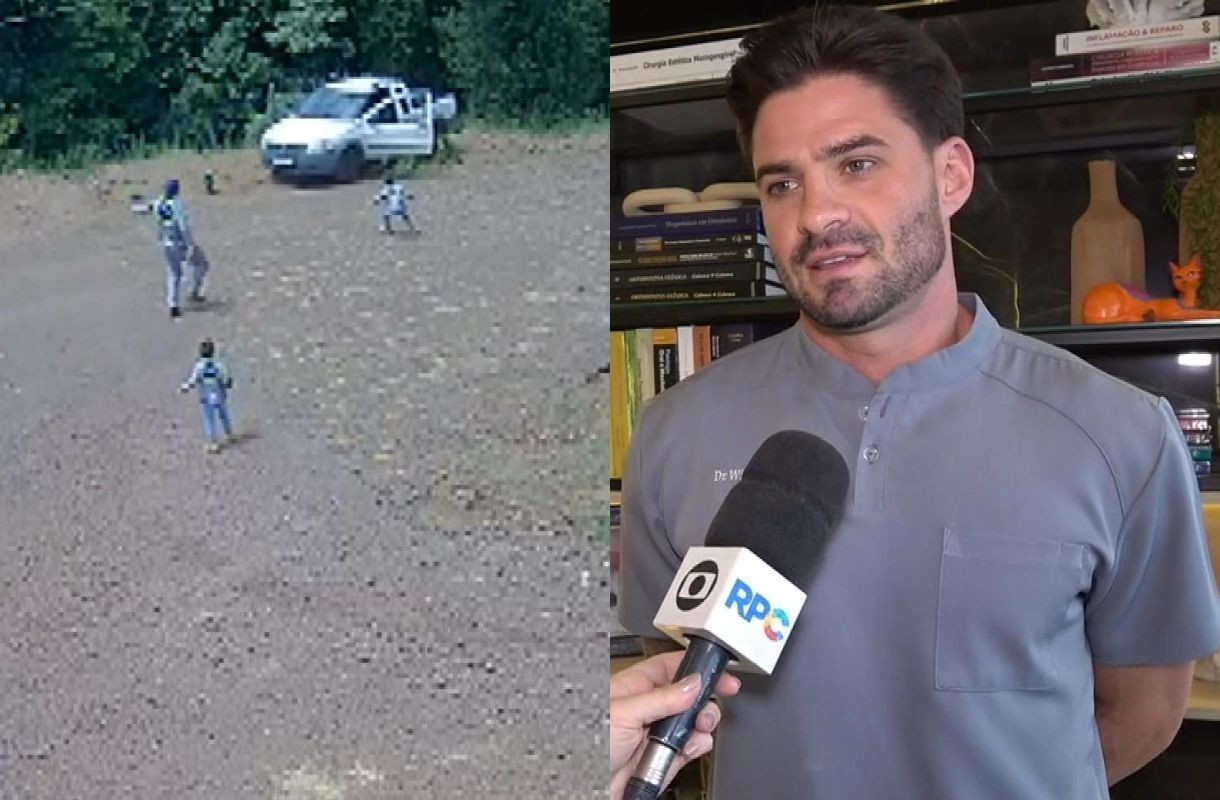 ‘Nem me preocupei com o carro, só agradeci’, diz pai de crianças que saltaram de carro em movimento após soltarem freio de mão durante brincadeira, no PR