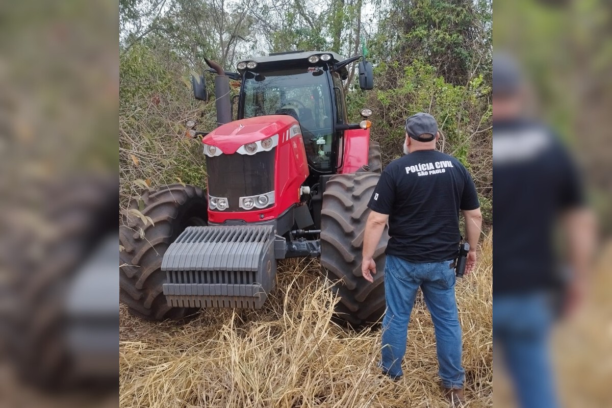 Homem esconde trator avaliado em R$ 800 mil em mata após ordem judicial de apreensão por inadimplência no interior de SP