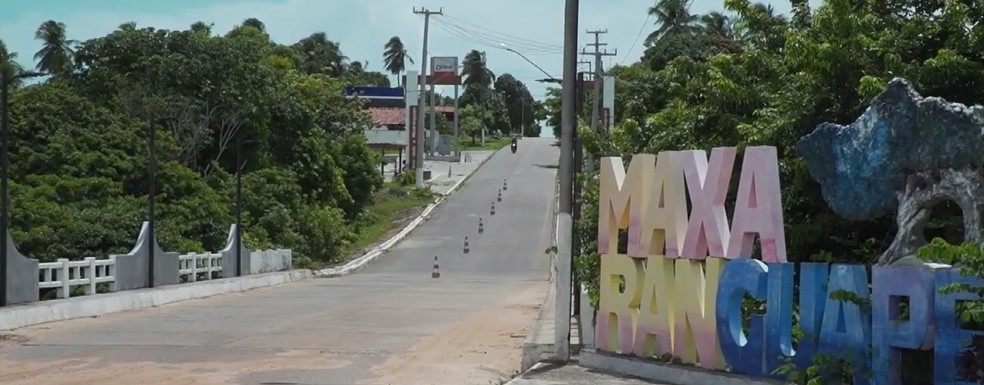 Entrada de Maxaranguape, RN — Foto: Reprodução/Inter TV Cabugi