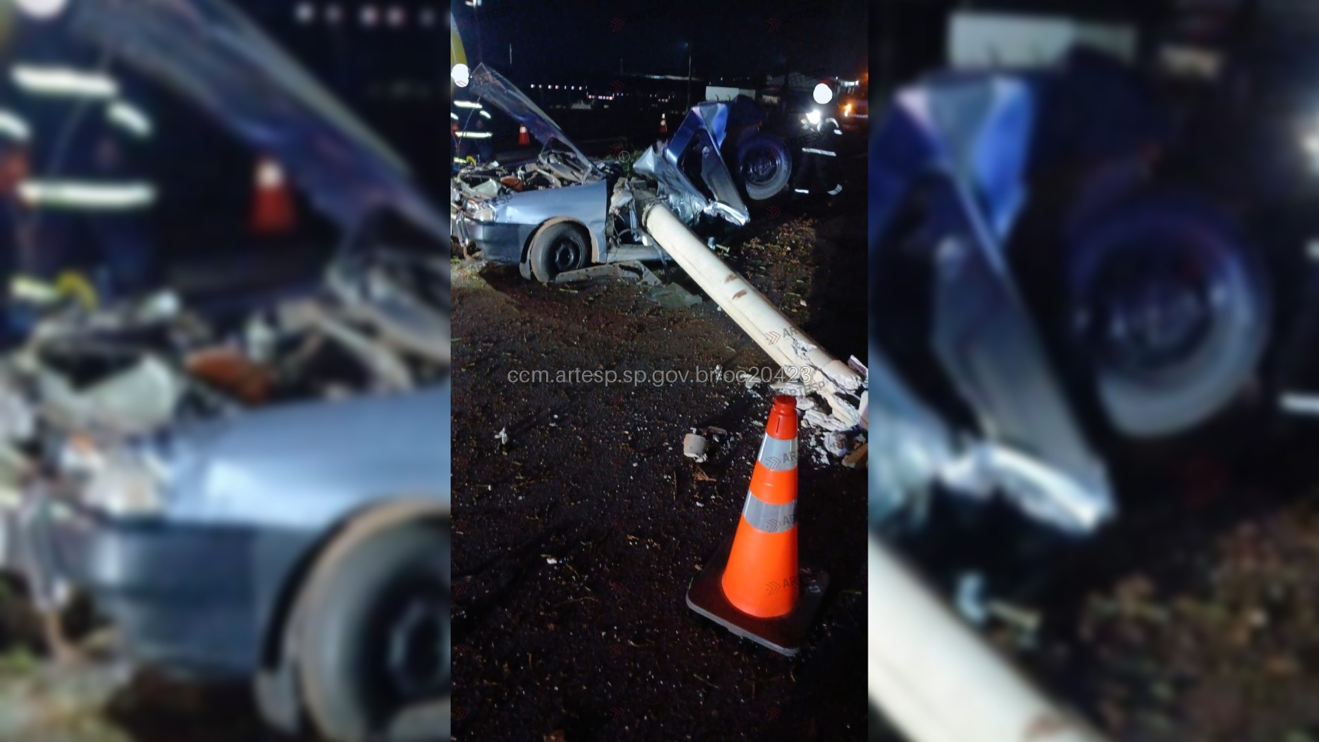Motorista morre após perder o controle do carro e bater contra poste na Raposo Tavares em Ourinhos