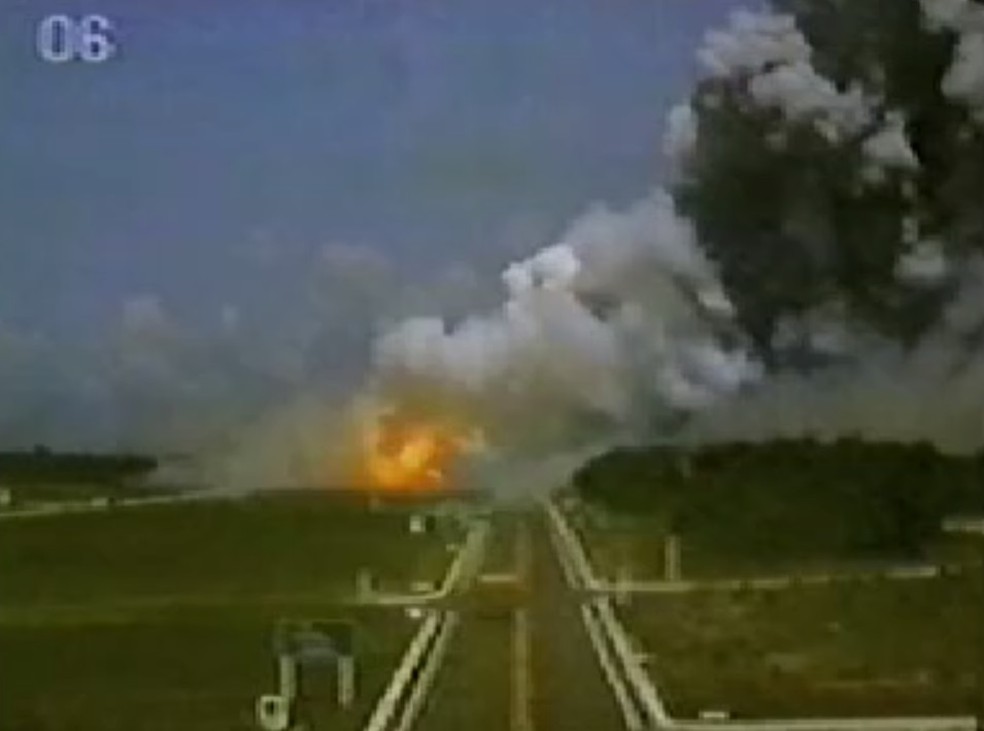 Explosão ocorreu às 13h26 do dia 22 de agosto de 2003 — Foto: Reprodução