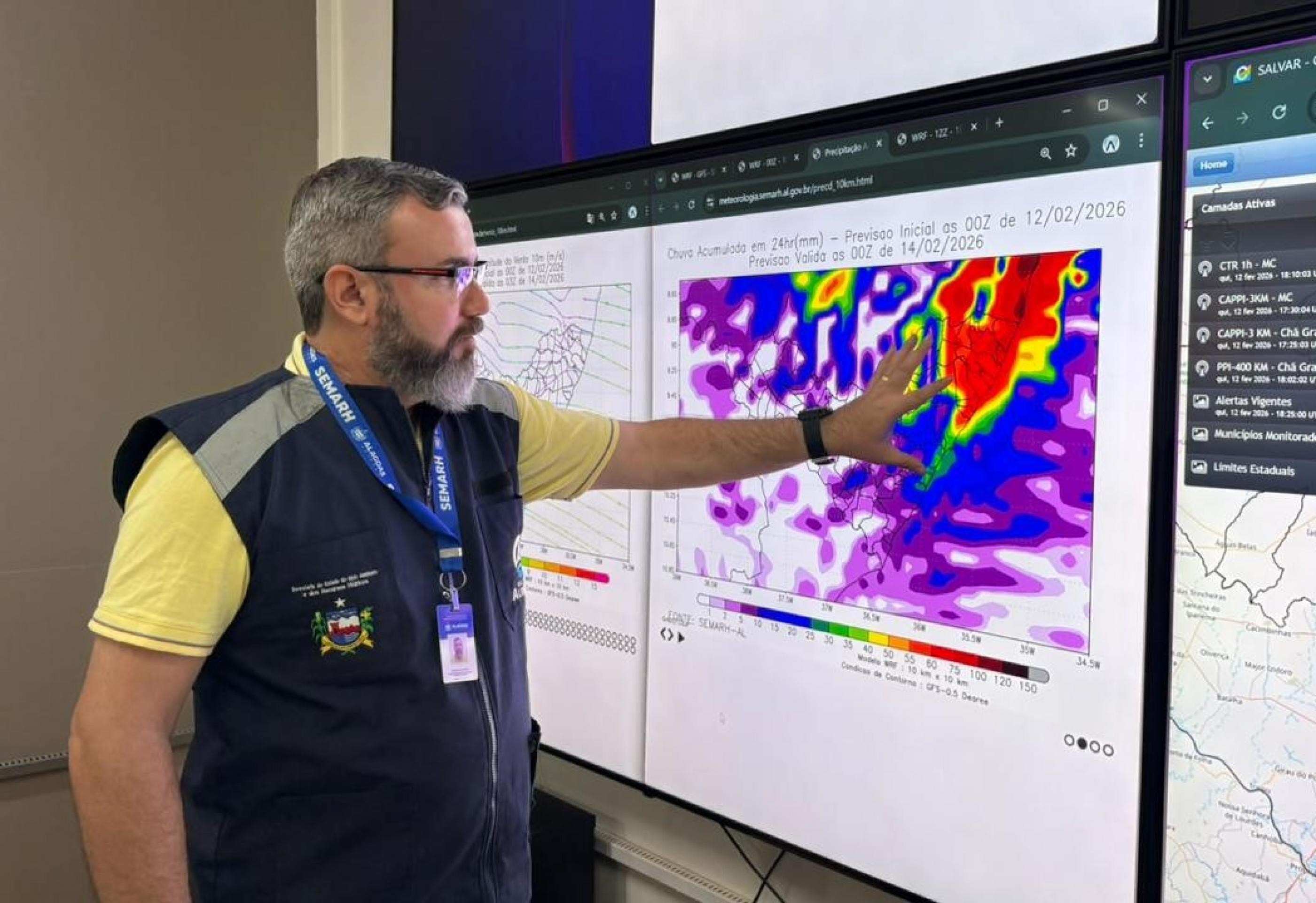 Alerta de chuva em Alagoas: risco de ventos fortes e alagamentos