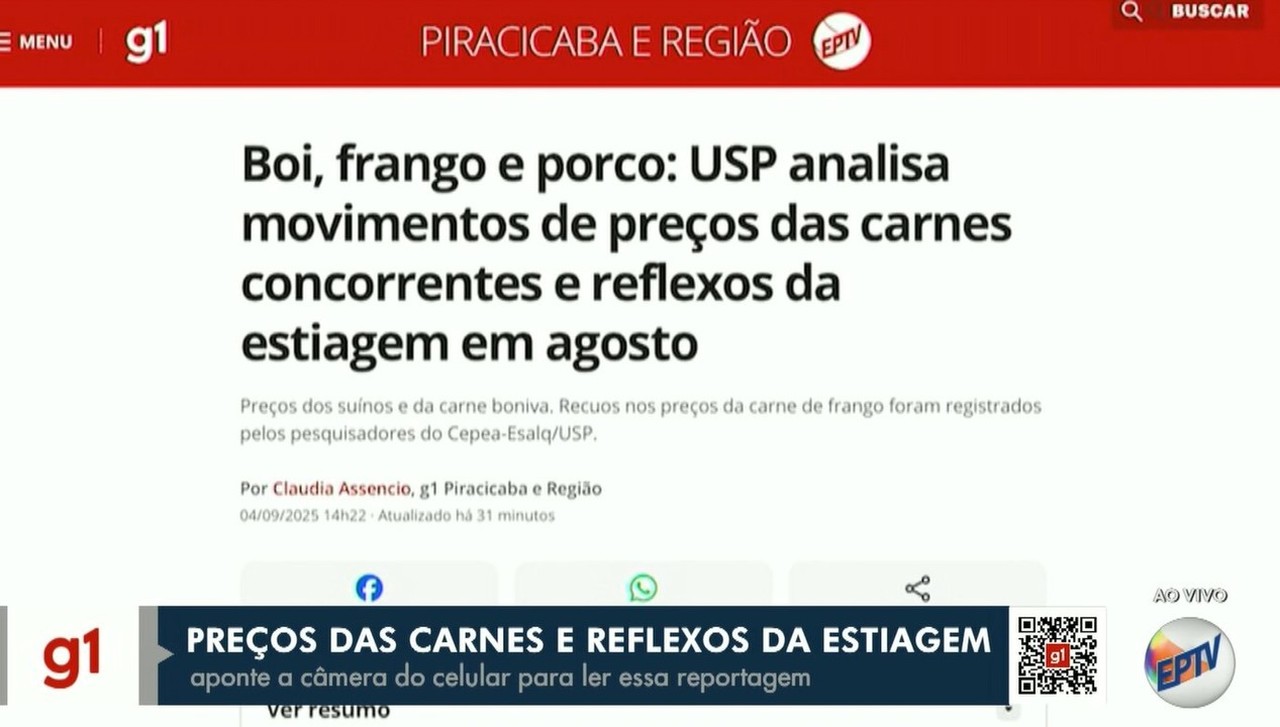 Carne suína: USP aponta queda de preços por retração de compras pela indústria e incerteza de produtores devido ao conflito no Oriente Médio