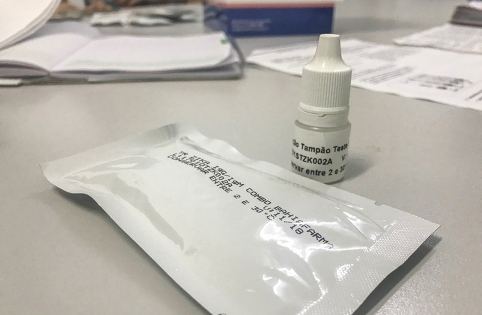 Teste rápido de dengue — Foto: Divulgação/Prefeitura de Campos