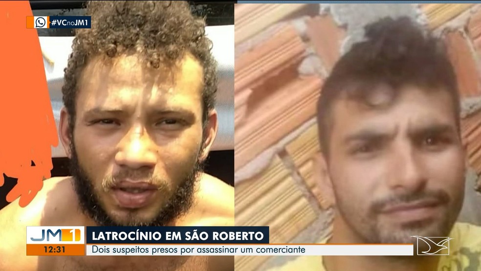 Os dois suspeitos de cometerem o crime já foram presos. — Foto: Reprodução/TV Mirante