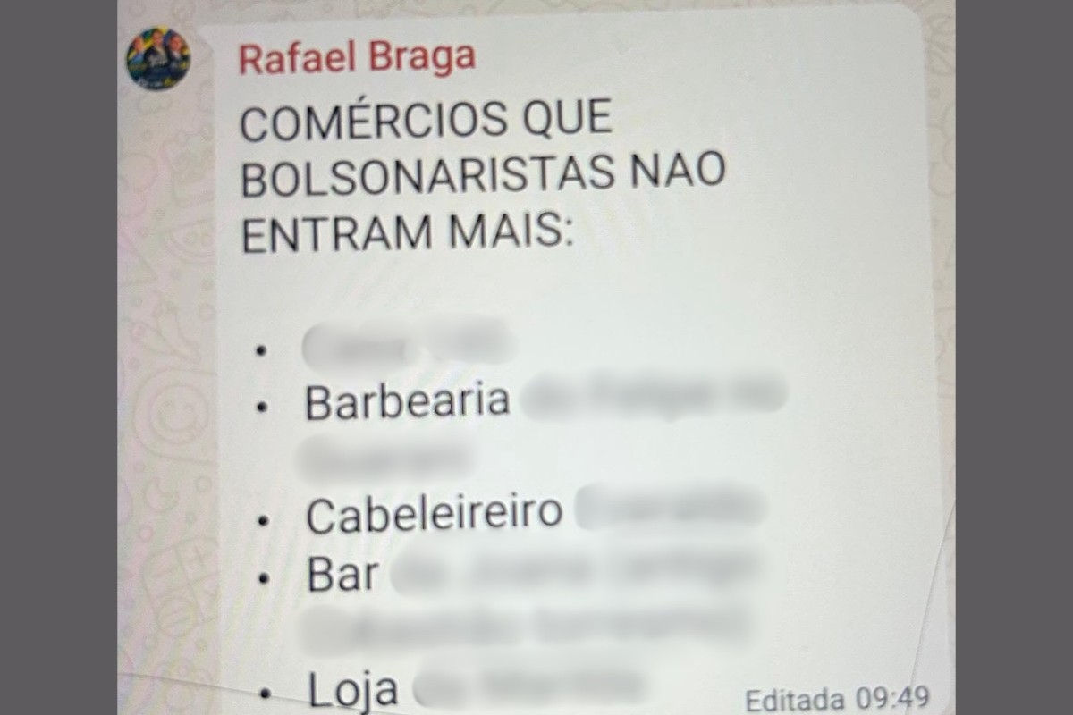 Lista que incentiva boicote a comerciantes após resultado das eleições repercute em Cambuci