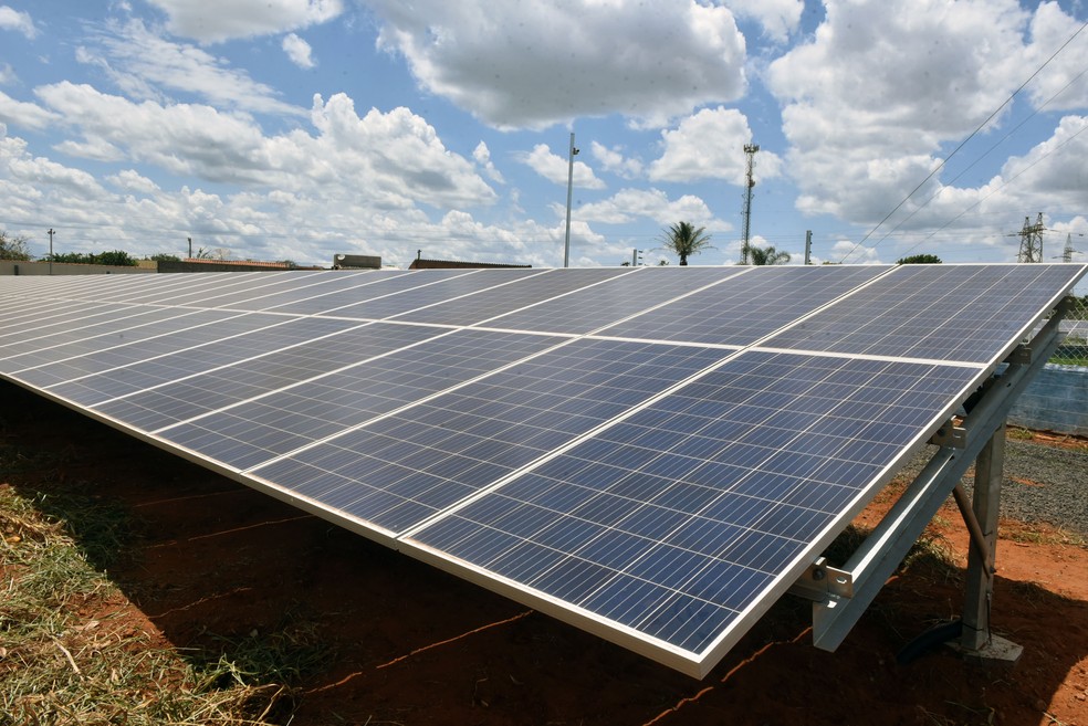 Usina fotovoltaica inaugurada em Uberaba (MG) — Foto: Prefeitura de Uberaba/Divulgação