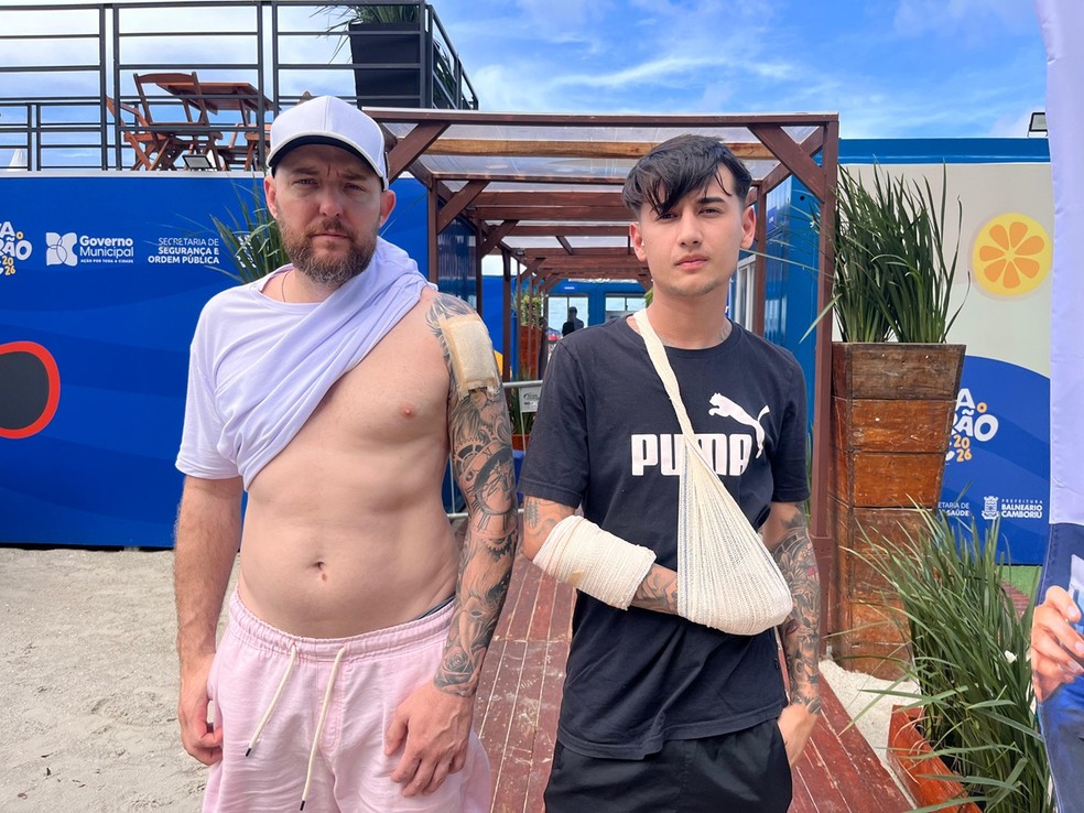 As vítimas são de São Paulo e estavam em viagem com a família quando foram atacadas — Foto: Grazi Guimarães/NSC TV