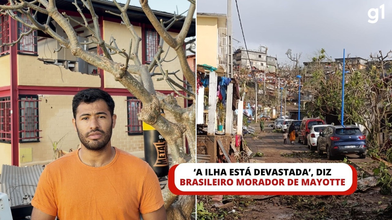 Emmanuel Macron promete reconstruir Mayotte, território francês arrasado por ciclone