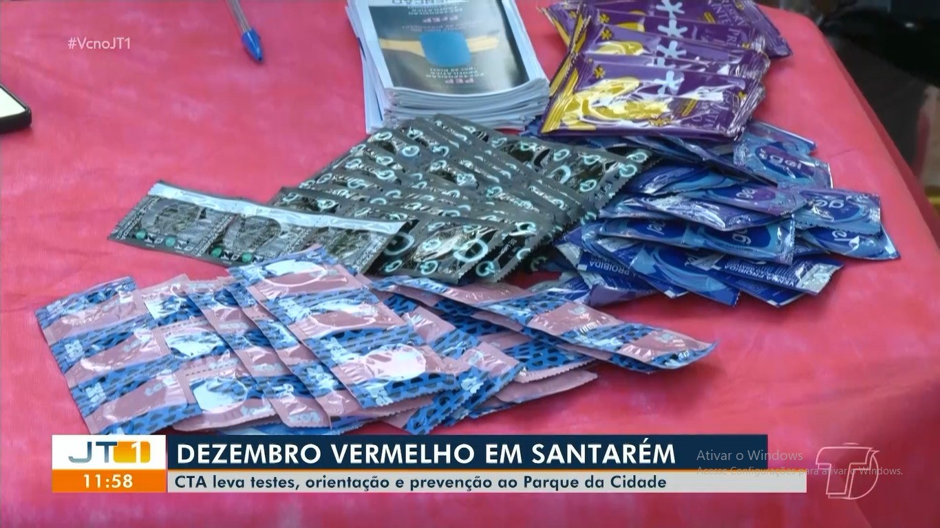 Dezembro Vermelho leva orientação e testagem sobre ISTs ao Parque da Cidade, em Santarém