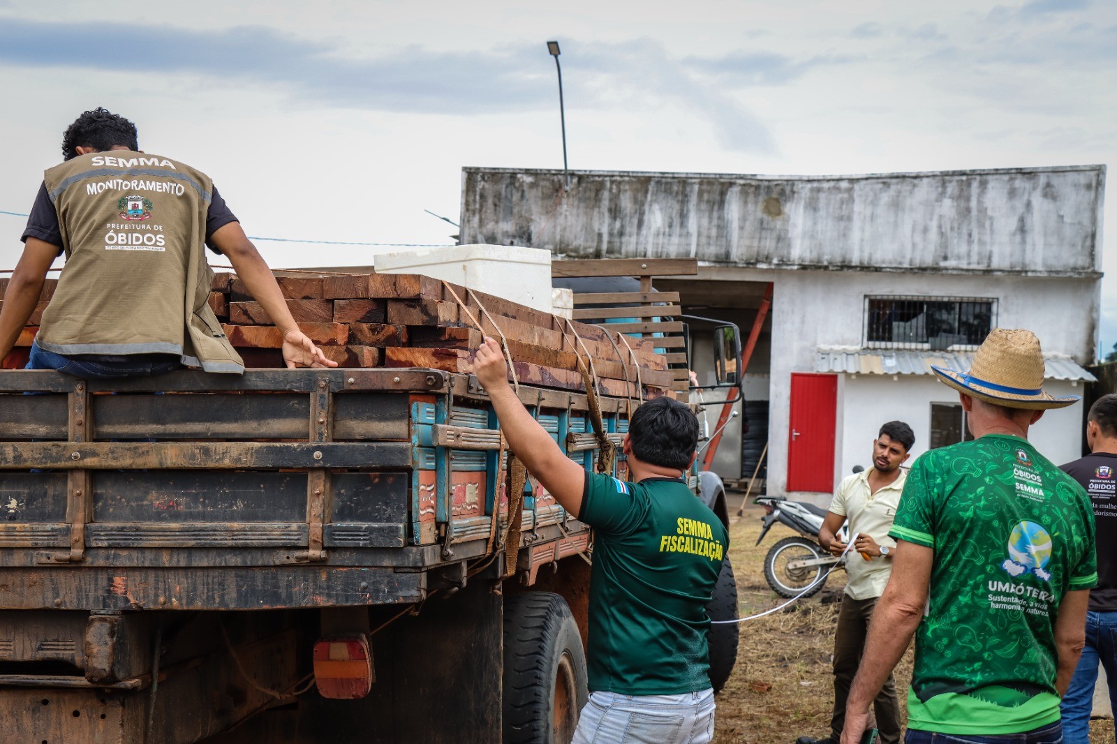 Operação da Secretaria de Meio Ambiente em Óbidos apreende madeira ilegal na PA-254