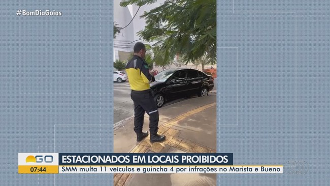 SMM multa 11 veculos e guincha 4 por infraes no Marista e Bueno, em Goinia