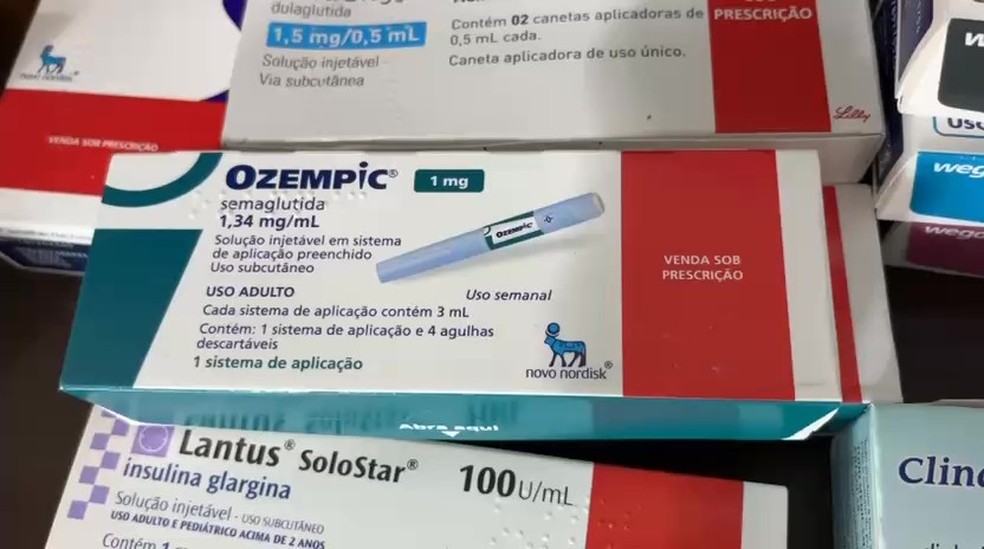 Medicamento ozempic apreendido em caso de furto — Foto: Reprodução EPTV
