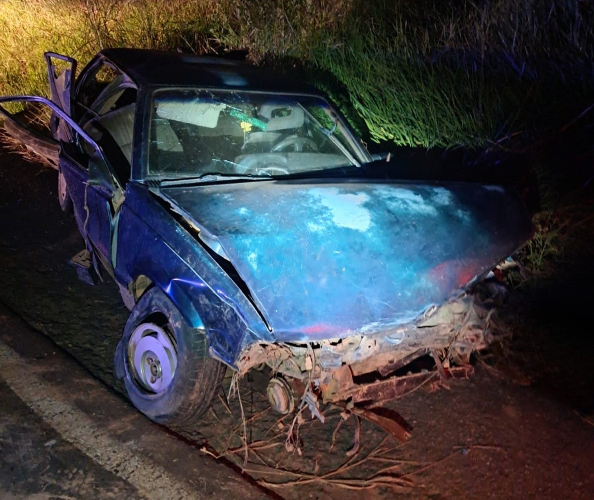 Capotamento deixa família ferida na BR-354; criança de 2 anos fica em estado grave 