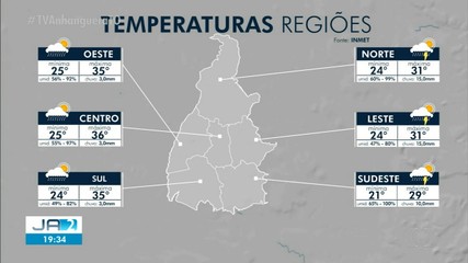 Tocantins tem alerta de chuvas intensas; confira a previsão do tempo para esta terça-feira