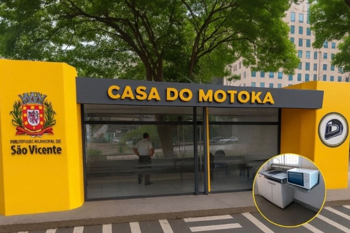 São Vicente anuncia 'Casa do Motoka' com cozinha e banheiros para motociclistas de app