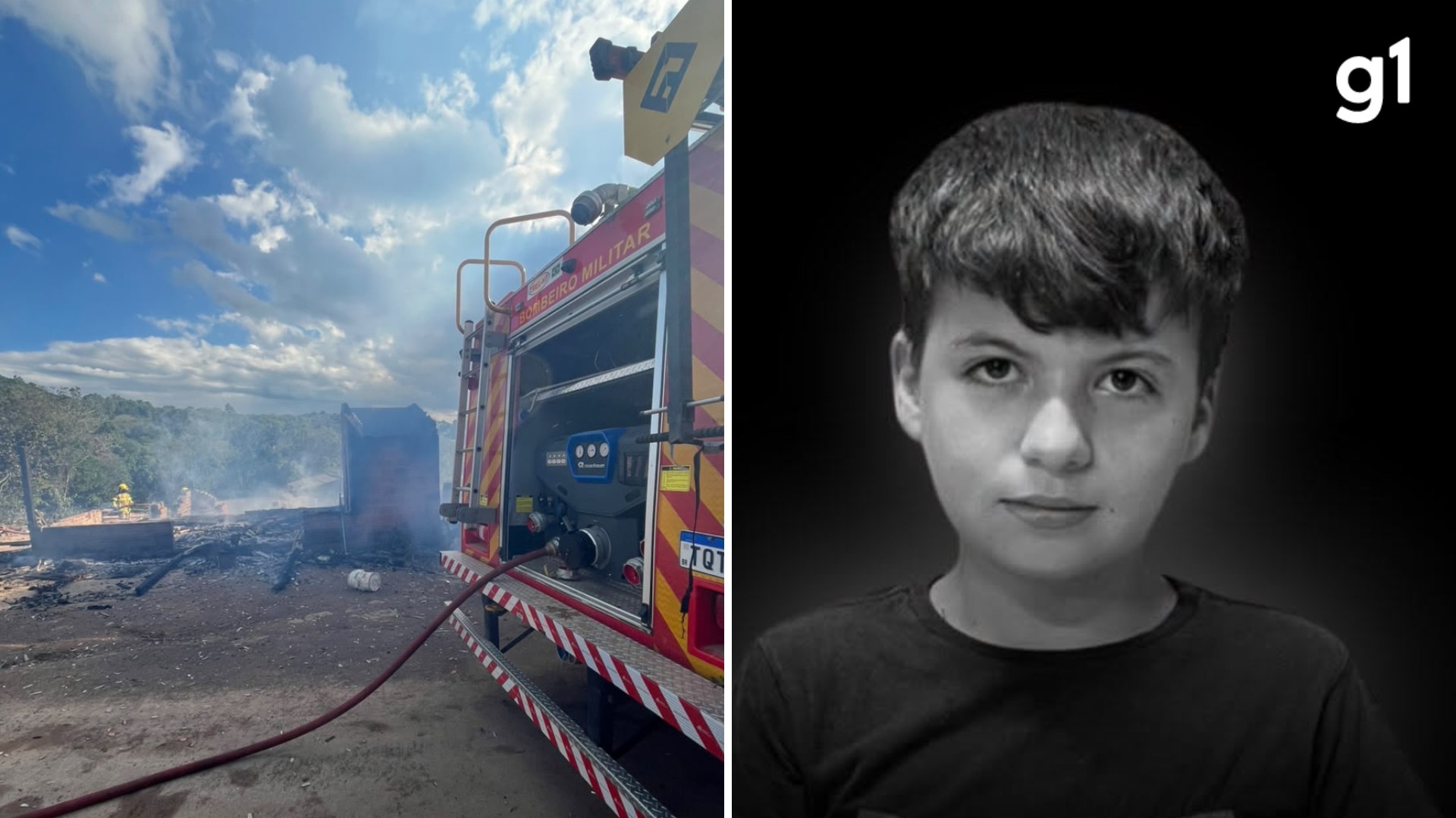 Menino de 11 anos morre e adultos que tentaram resgatá-lo de incêndio ficam feridos no RS