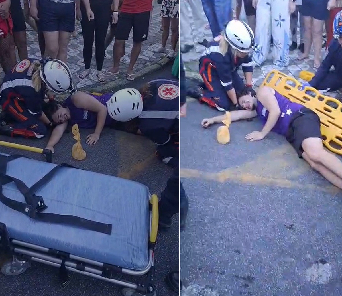 Briga entre trenzinhos turísticos termina com jovem atropelado na Feirinha do Alto, em Teresópolis