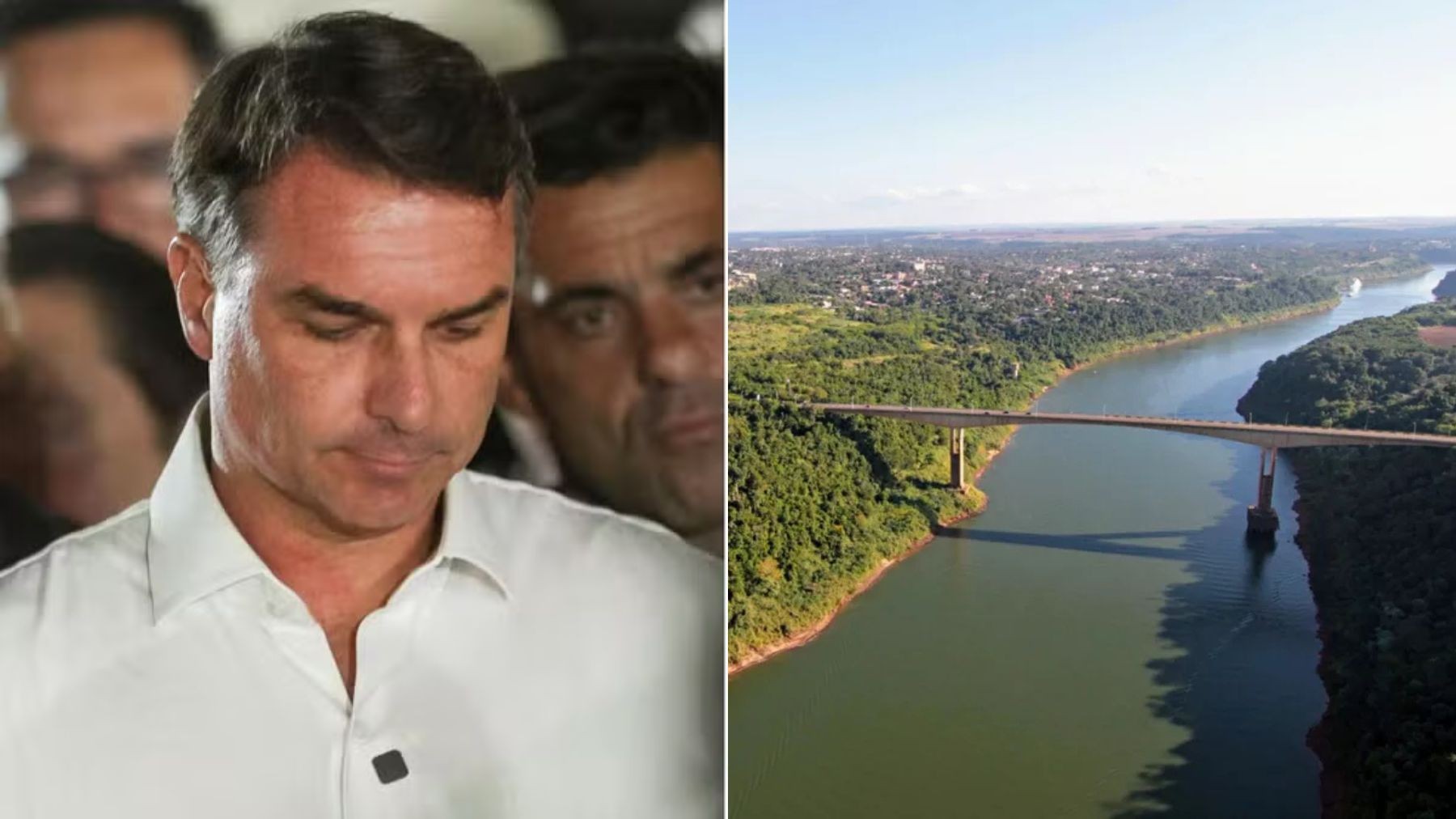 Argentina confirma que Flávio Bolsonaro cruzou fronteira pelo Paraná com a família; entenda como funciona a fiscalização na ponte