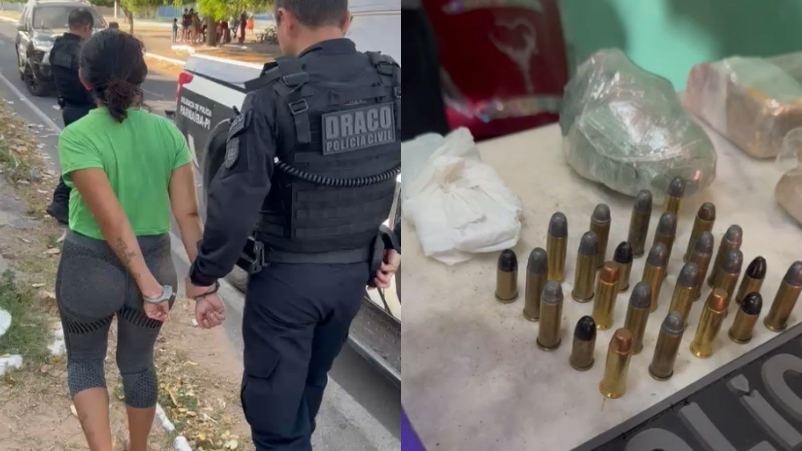 Suspeita de tráfico de drogas é presa em operação contra núcleo familiar; filhos e ex-companheiros estão presos