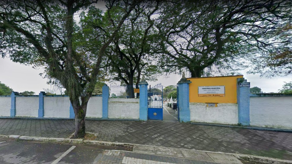 Cemitério de Caçapava, no interior de SP. — Foto: Reprodução/Street View