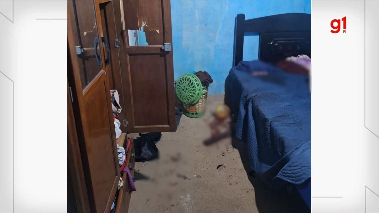 Sangue, pedaço de madeira e guarda-roupa quebrado: a cena encontrada na casa de jovem que denunciou avô por espancamento após negar investida sexual no PI