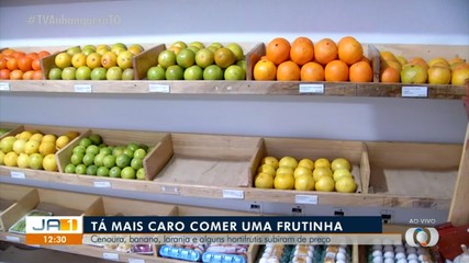 Preços dos produtos de hortifrúti aumentam; banana, laranja e cenoura estão mais caras
