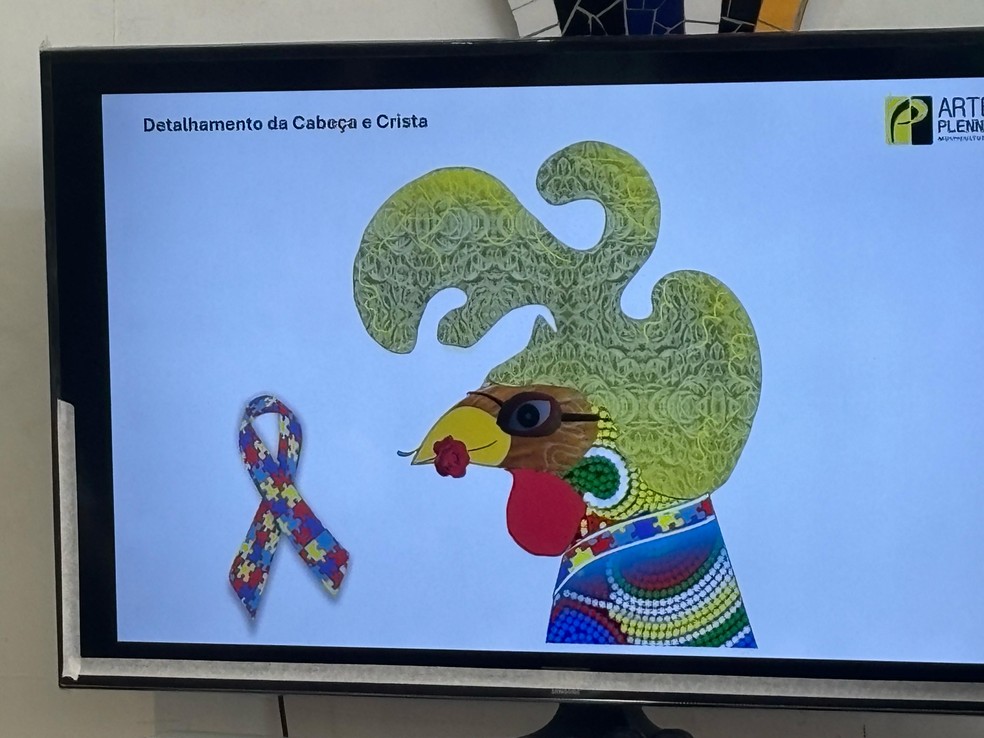 Em 2025, Galo Gigante usa óculos no estilo mangueboy — Foto: Pedro Alves/g1