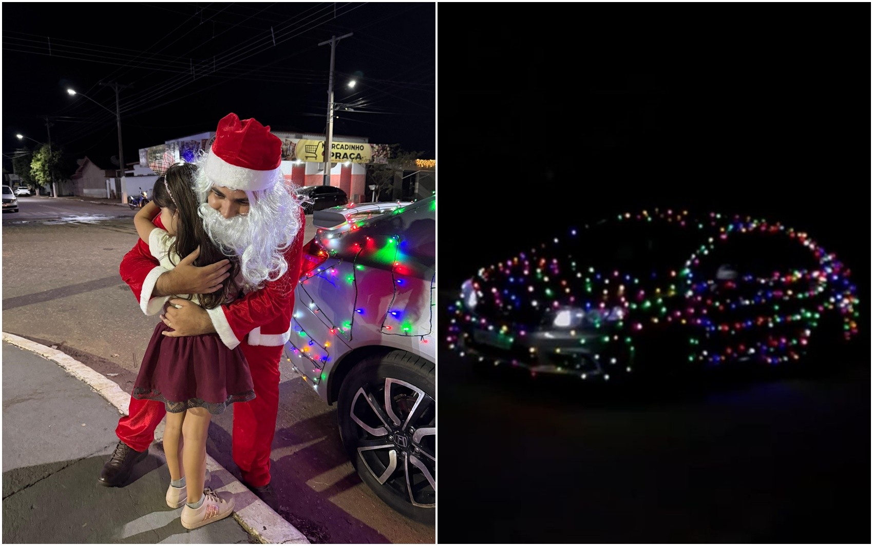 Nesta: Papai Noel chega em festa com carro coberto de luzes de Natal e diverte a web: ‘Folga para as renas’