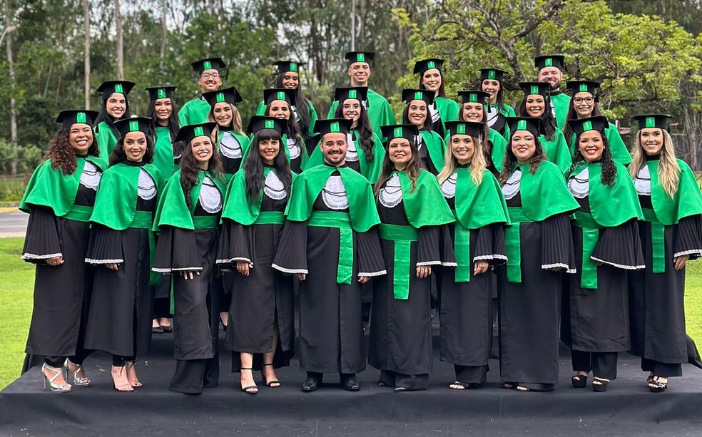 Estudantes da 15° turma de medicina da Universidade Estadual de Mato Grosso, em Cáceres. — Foto: Reprodução