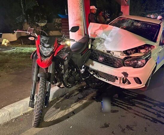 Jornalista denuncia agressão de PM suspeito de bater em carro e atropelar motociclista em Cuiabá