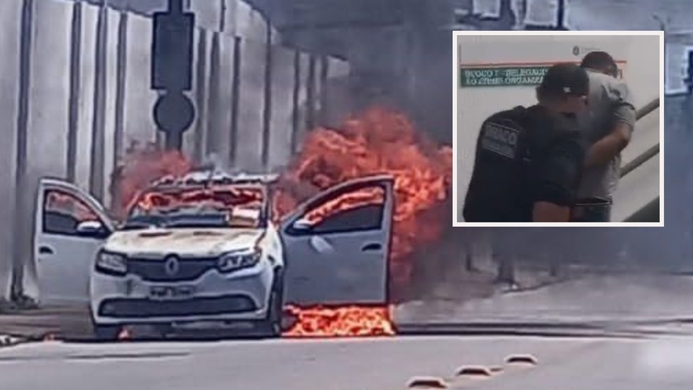Principal articulador de ataques incendiários em Fortaleza é preso — Foto: TV Verdes Mares/Reprodução