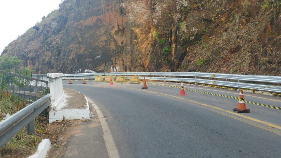 Região da MT-251 tem risco de deslizamento, segundo estudo da empresa contratada pela Sinfra. — Foto: Azambuja Engenharia e Geotecnia