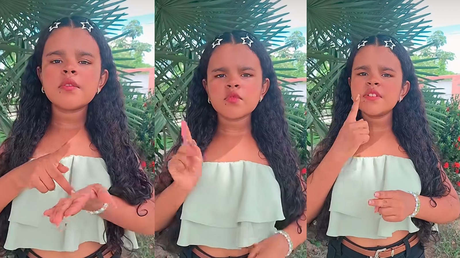 Menina de 11 anos vira influencer de Libras após aprender língua para se comunicar com vizinho surdo no PI