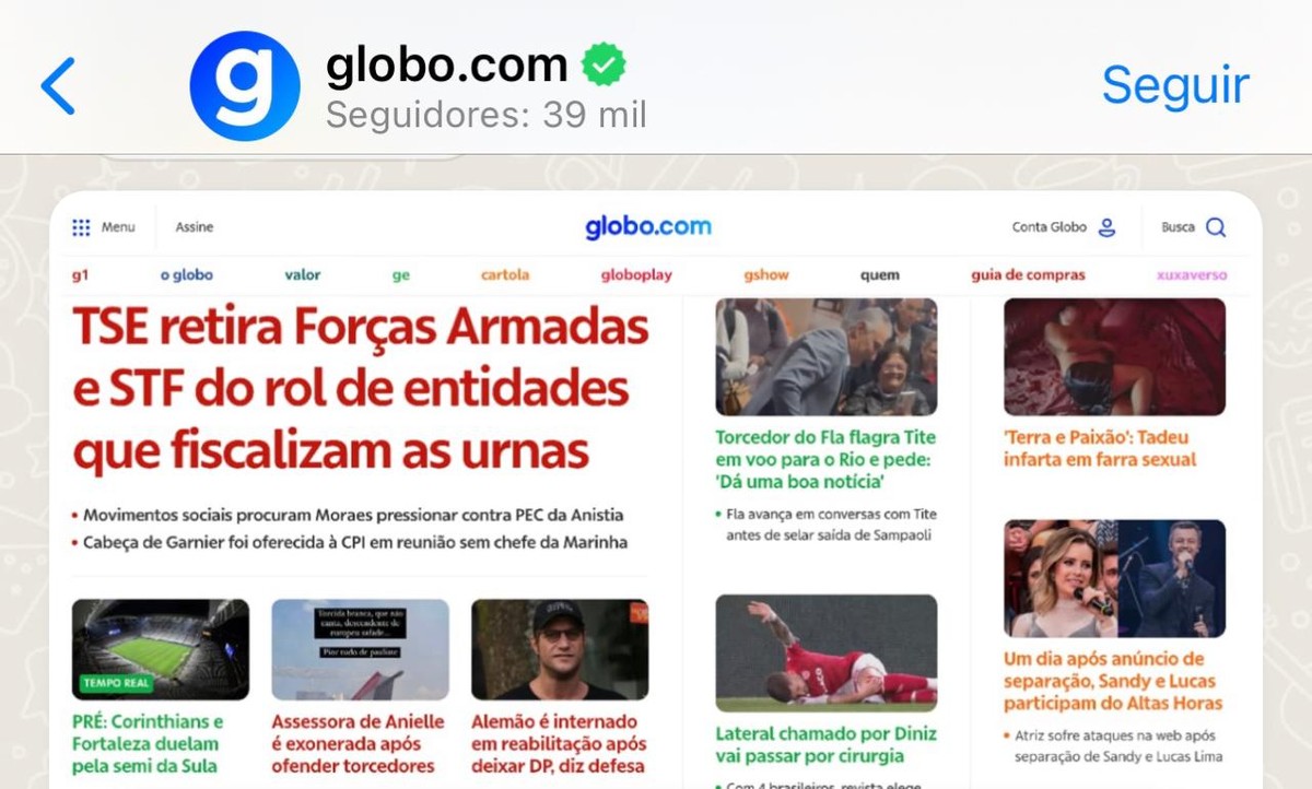 Palavras cruzadas online do Globo - Jornal O Globo